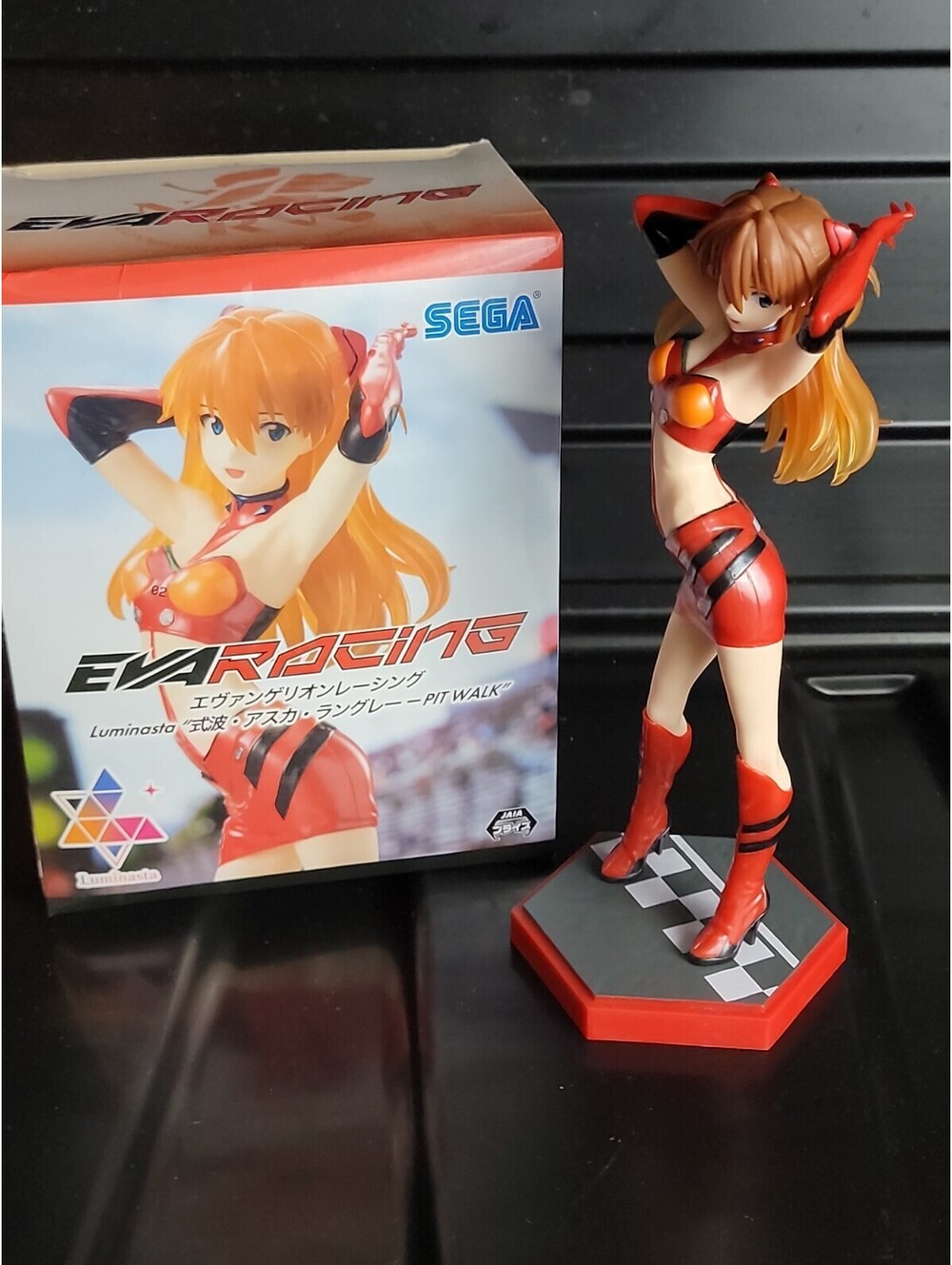 Evangelion Racing Luminasta Asuka PIT WALK Figure New From Japan